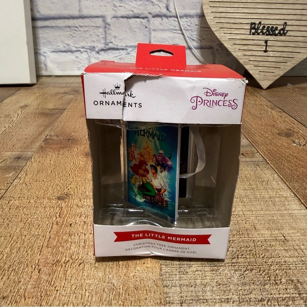 Hallmark Little Mermaid VHS Retro Disney Ornament Christmas 2022